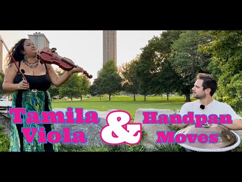HANDPAN & VIOLA DUO | Improvisation in the park | @TamilaViola and @handpanmoves