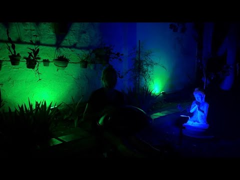 Between Light and Shadow / Calming Handpan Music in  a Buddha Garden ay Night / Vibra Handpan