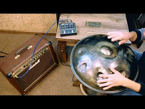 Omana handpan + 2 OM pickups and Orbis Duo preamp