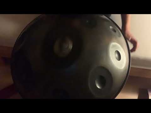 "Flying" on F Voyager Handpan, Leaf Sound Sculpture