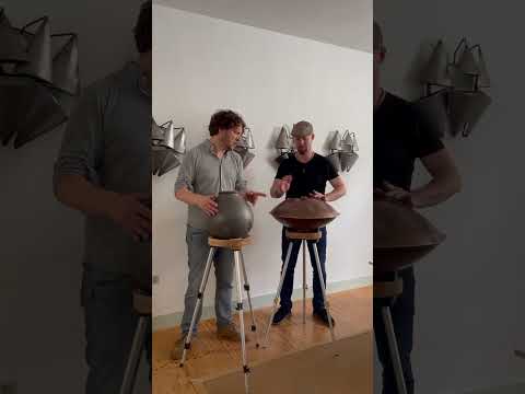 Orbis Universal Handpan Stand and Orbis Hex (unplugged) with Sew Handpan and Madga percussion
