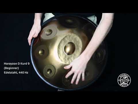 Horayzon Beginner Handpan | D Kurd 9 | Edelstahl | 440 Hz | D/ A Bb C D E F G A
