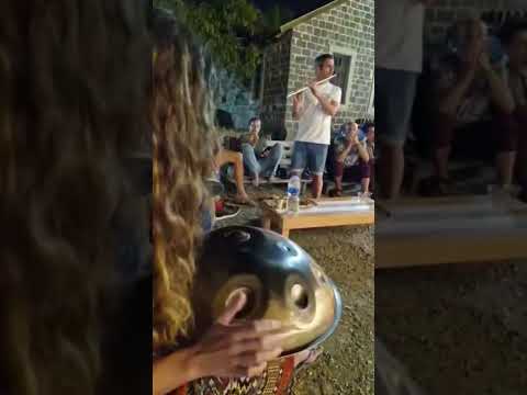 Handpan Jam - Yishama F3 Pygmy | Hadas Segal Pantam | הדס סגל פאנטם בקפה ארתור #short