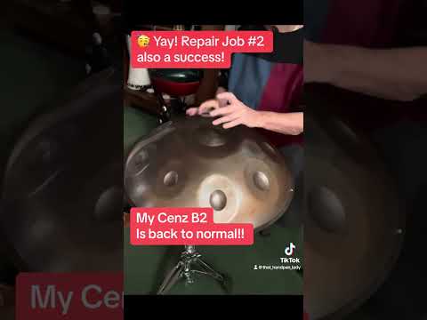 🛸🎶🦋 My newly repaired B2 Handpan (Pan built by @cenzhandpan 💕)