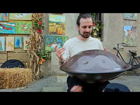 Busking with a Handpan on my back