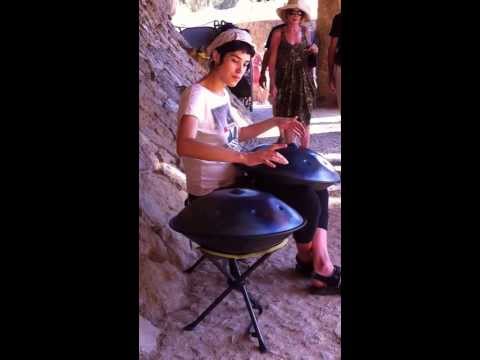 Kampah (from Anuah) in Park Guell playing Bells