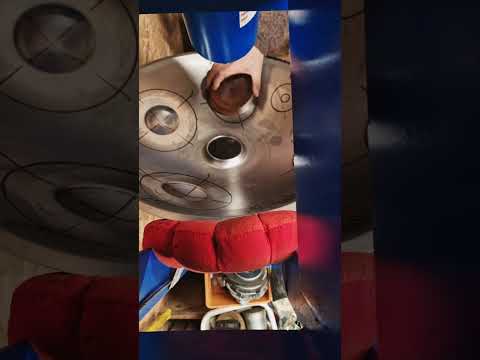 Pressing dimples on a handpan | Handpan Maker | Learning to build my own handpans