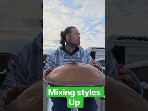 mixing handpan styles and having fun in the snow #handpan #snow #handpanmusic