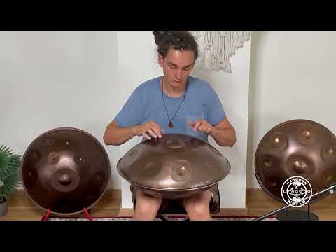 Svaraa Handpan | F2 Low Pygmy 12 | Ember Steel | 432Hz | F/ (C D#) F G G# C D# F G (G# C) – Video 2