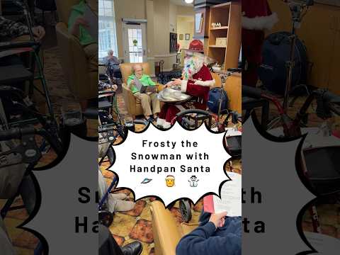 Frosty the Snowman with Handpan Santa 🛸🎅⛄️ #frostythesnowman #handpan #handpansanta #musictherapy