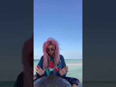 how is the sound of hand pan scale D kurd 9 #handpan#music#sea#ocean#meditation#travel#drum#gypsy#