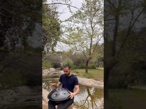 Handpan by the lake 🍃🌊 Follow for part 2 ☀️😎  Handpan by @sympanhandpan 🛸