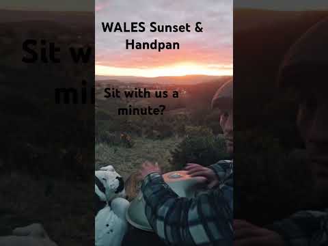 Wales Sunset & Handpan with my dog Lola. Sit with us a min? #fyp #shorts  #nature #mountains #yogi