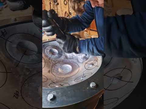 Spot the difference at the end... | Handpan Maker | Shaping a Handpan