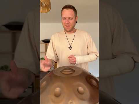 Playing Handpan with brocken arm #handpan # #hijaz