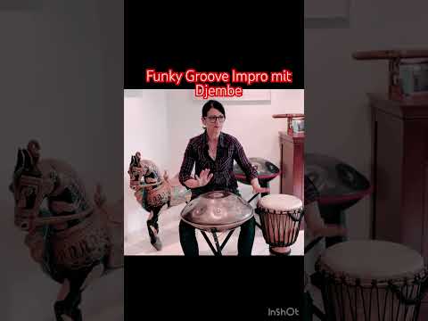 Funky Handpan Groove Impro mit Djembe #groove #handpan #handpanmusic #percussion #shortvideo