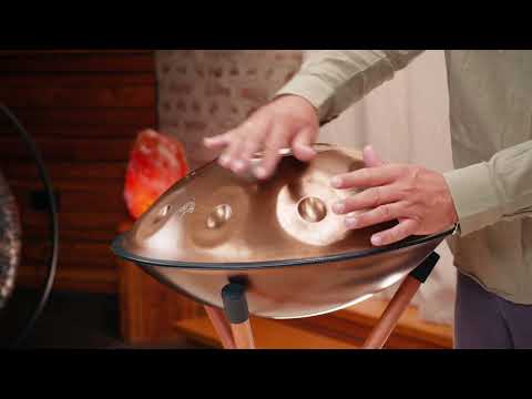 432 Hz Sensory Handpan 10 Notes Two Soundholes (E La Sirena)