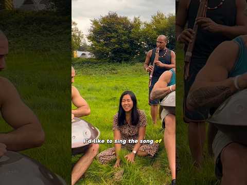Her VOICE is AMAZING 🥹 #handpan #music #singing #chill
