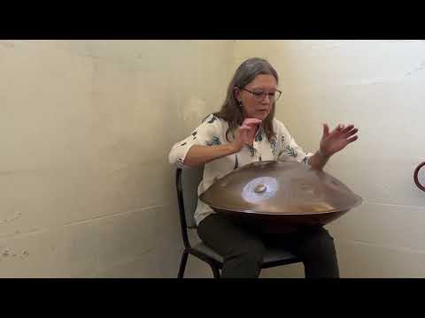 Myra Johnson playing a D Kurd hand pan