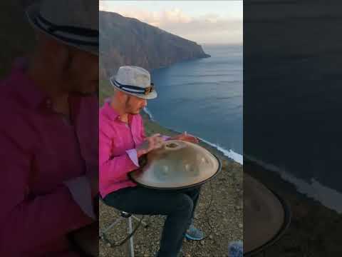 Lighthouse handpan session at Ponta do Pargo on Madeira island