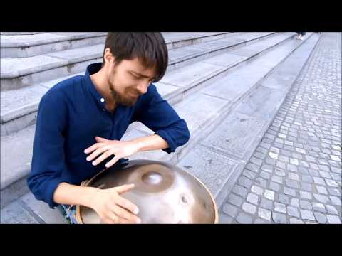 Handpan busking on streets of Ljubljana - Oles Deyneka