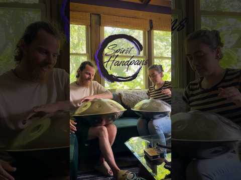 Such a beautiful first meeting 🧡🛸 #shorts #handpan #healingsounds #spirithandpans