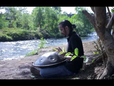 handpan music video | Morning Raga at Riverside | relaxing music  @divinesoundsbydineshgohil