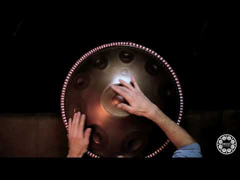 Myst Handpan - F# Minor X scale demonstration (1) - Ember Steel