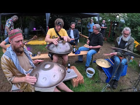 HANDPAN JAM IN GERMANY, COLOGNE (Köln), ALEX STRELETZ & FELIX LEELA ARUN, HANG DRUM JAZZ FLOW.