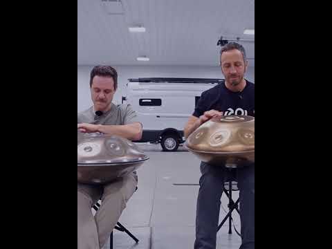 Swapping notes from each other’s handpan 😜 #handpan #handpansound #handpanmusic #learnhandpan #hang