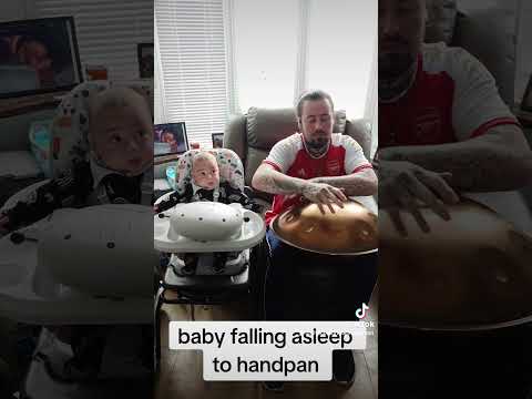 baby tired and fall asleep to handpan #handpan #handpanlove #viral #handpanmusic #baby