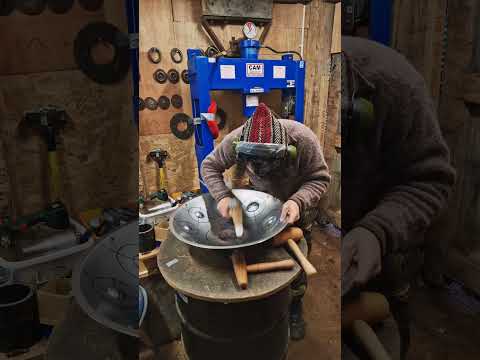 Making the Ding on an F# Low Pygmy | Handpan Maker | Learning to build my own handpans