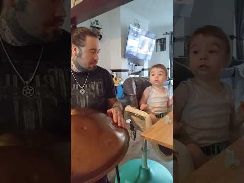 baby v loving the handpan #baby #handpan #handpanmusic #babydancing #fyp