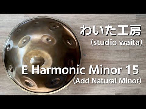 【ハンドパン販売】わいた工房(studio waita) /  E Harmonic Minor 15 (Add Natural Minor) 試奏1