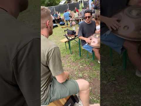 Handpan & Cajon Jam at the Festival  #handpan