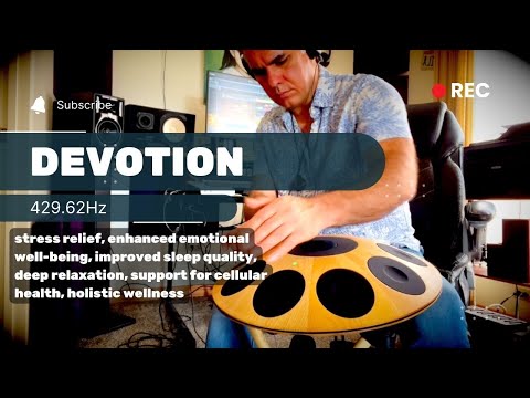 Devotion 429.62Hz Handpan & Piano Duet with Sacred Moon Bowl in F# Pygmy