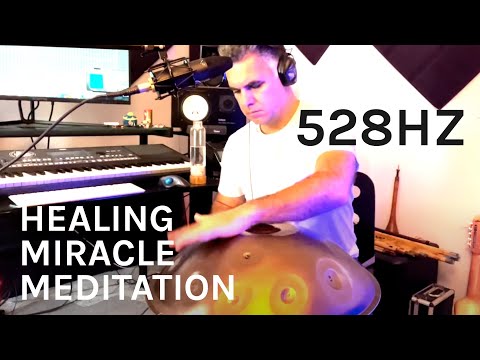 Hand Pan + Indian Flute + 528Hz Pure Tone  | Miracle Yoga Music | Relaxing Music
