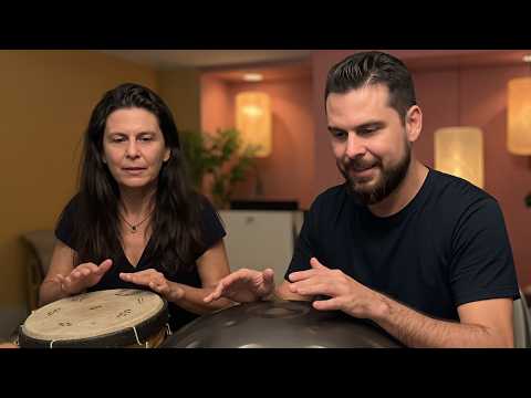 Diálogo musical perfecto 🤝 | Handpan & Tambor #shorts