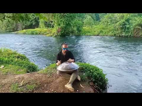 Relaxing Moments at riverside playing my G Major Melog seliser 8+1 Handpan @DineshGohil