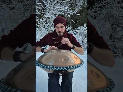 Handpan Music in the Snow | Handpan Pattern on D Kurd for Healing
