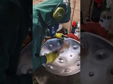 Hammering a Double Ding | Handpan Maker | Learning to build my own handpans