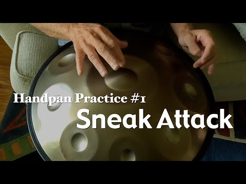 Handpan Practice #1 - Sneak Attack [improvisation] D Kurd 9 - Play along with me