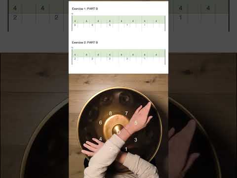 Handpan Tutorial, Exercise for Hang Massive-Once Again Part B 2, D Kurd, Learn with Kristina Savkova