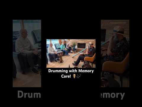 Drumming with Memory Care! 🪘🎶 #drumming #memorycare #musictherapy #handpandan #comfortcarehomes