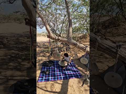 Handpan in our lovely Camp site🏕 #shorts #handpan