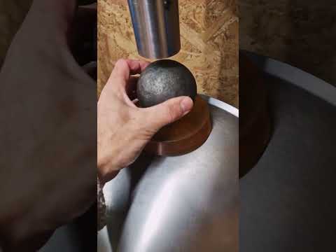 Pressing dimples on a B2 Celtic | Handpan Maker | Learning to build my own handpans