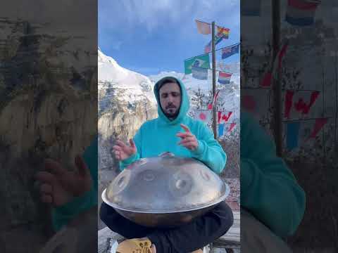 Handpan Snow ❄️ #handpan #hang #hangdrum #mountainsmusic #swisshandpan #swissmusic #ханг #handpanart