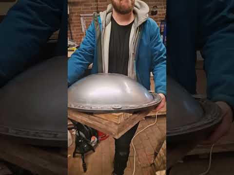 How a Gu hole is made on a handpan | Handpan Maker | Acero Harmonics