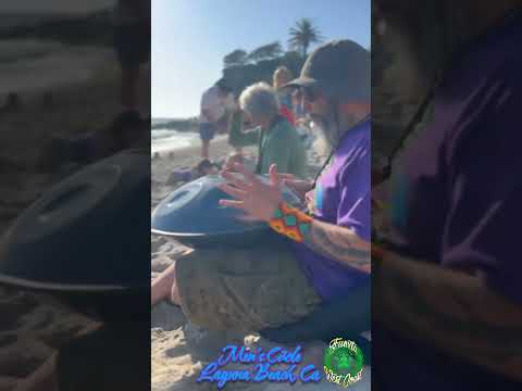 Funxtafied Handpan on the Beach! Men's Circle Jam, Laguna Beach, Ca