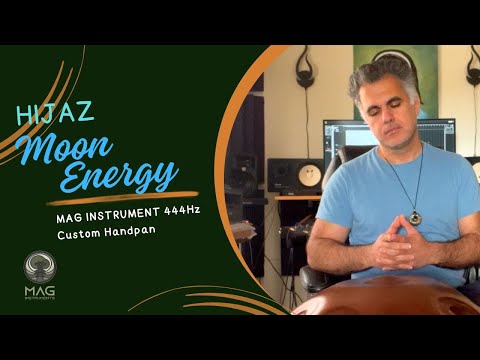 Handpan  Hijaz Moon Energy - 444Hz Custom MAG Instrument -  Practice session